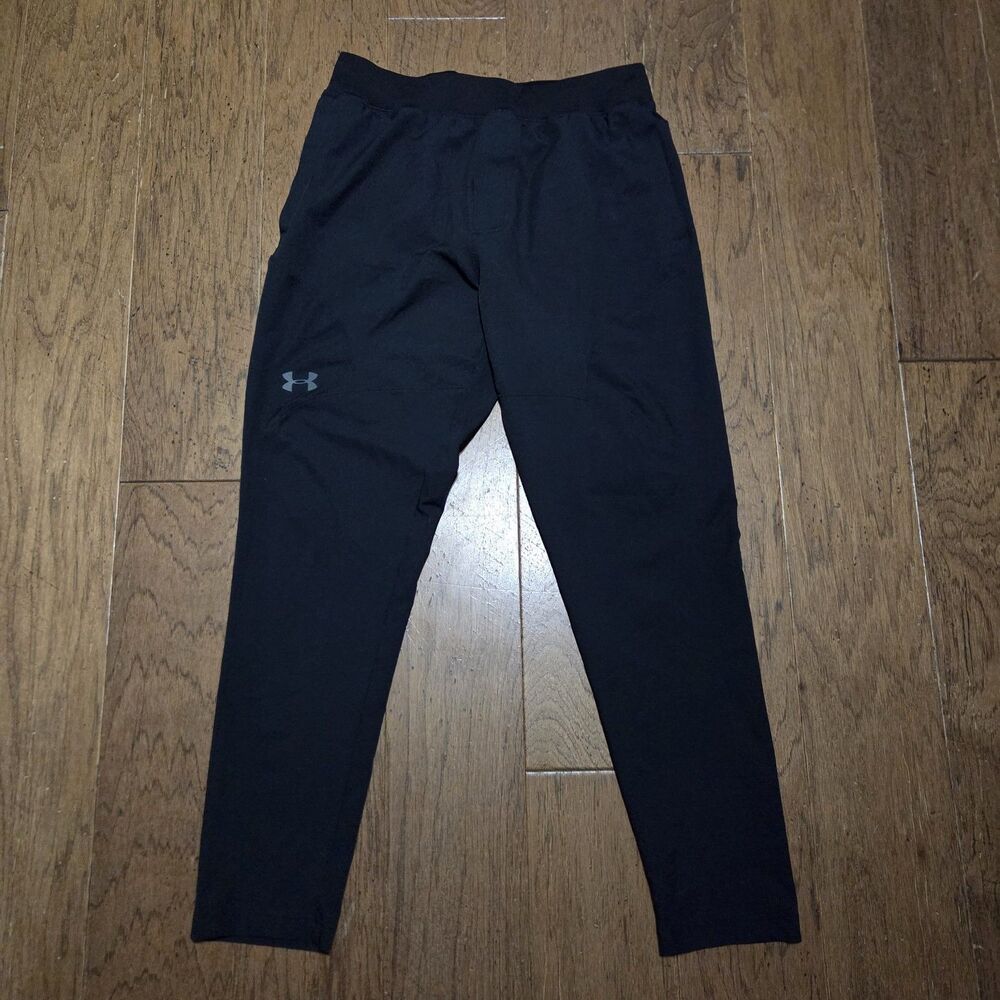 Under Armour Unstoppable Tapered Pants Mens L Black Jogger Performance 1352028